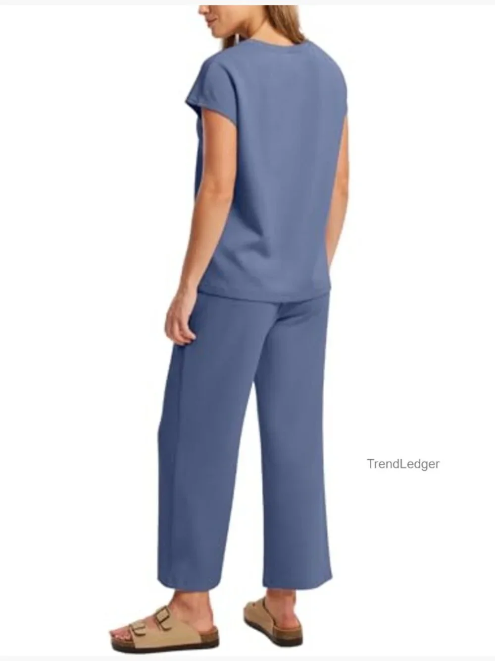 Two Piece Sets for Women Cap Sleeve Lounge Matching Outfits
